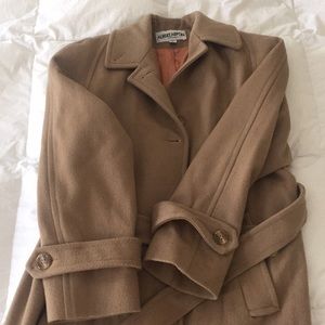 100% Wool Oversized Vintage Camel Coat
